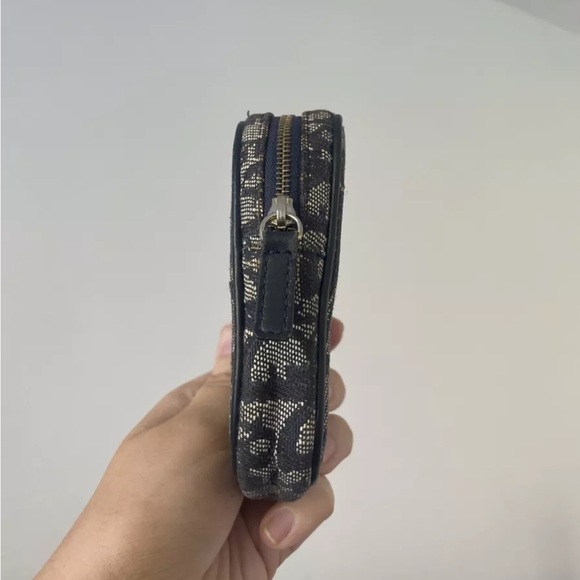 Authentic Christian Dior Trotter Pouch Canvas Blue A1112 - Picture 7 of 8